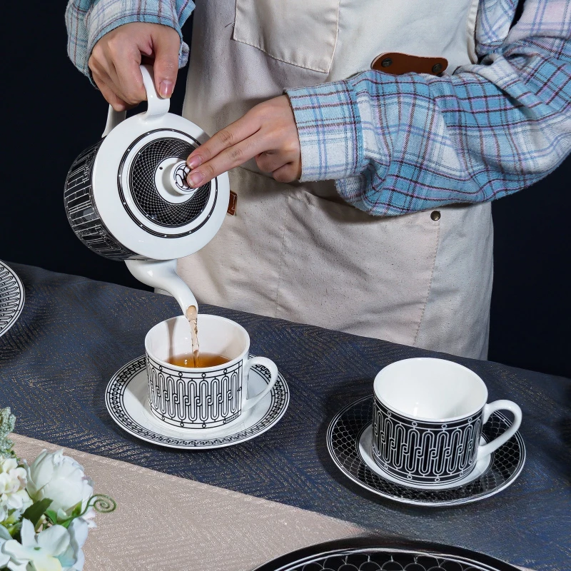 Coffee Tea Organizer - Simple European-Style Tea Set Ceramic Coffee