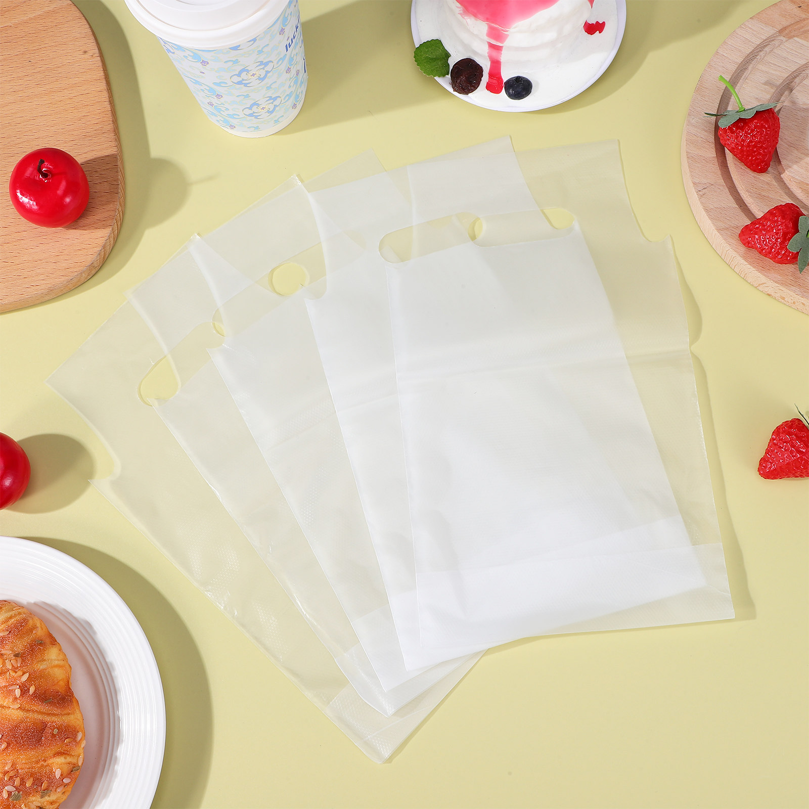 500Pcs Beverage Bags Handle Tr - Coffee Tea Cups ulasan dan harga