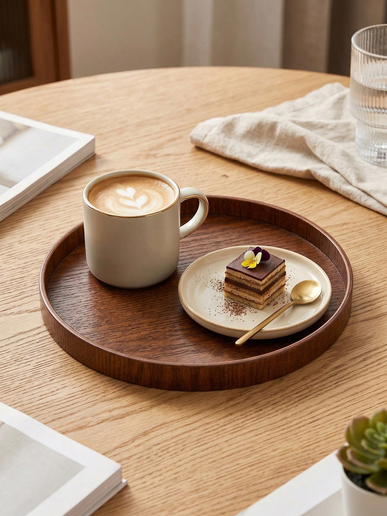 1pc/3pcs Natural Wooden Servin - Coffee Tea Organizer ulasan dan harga