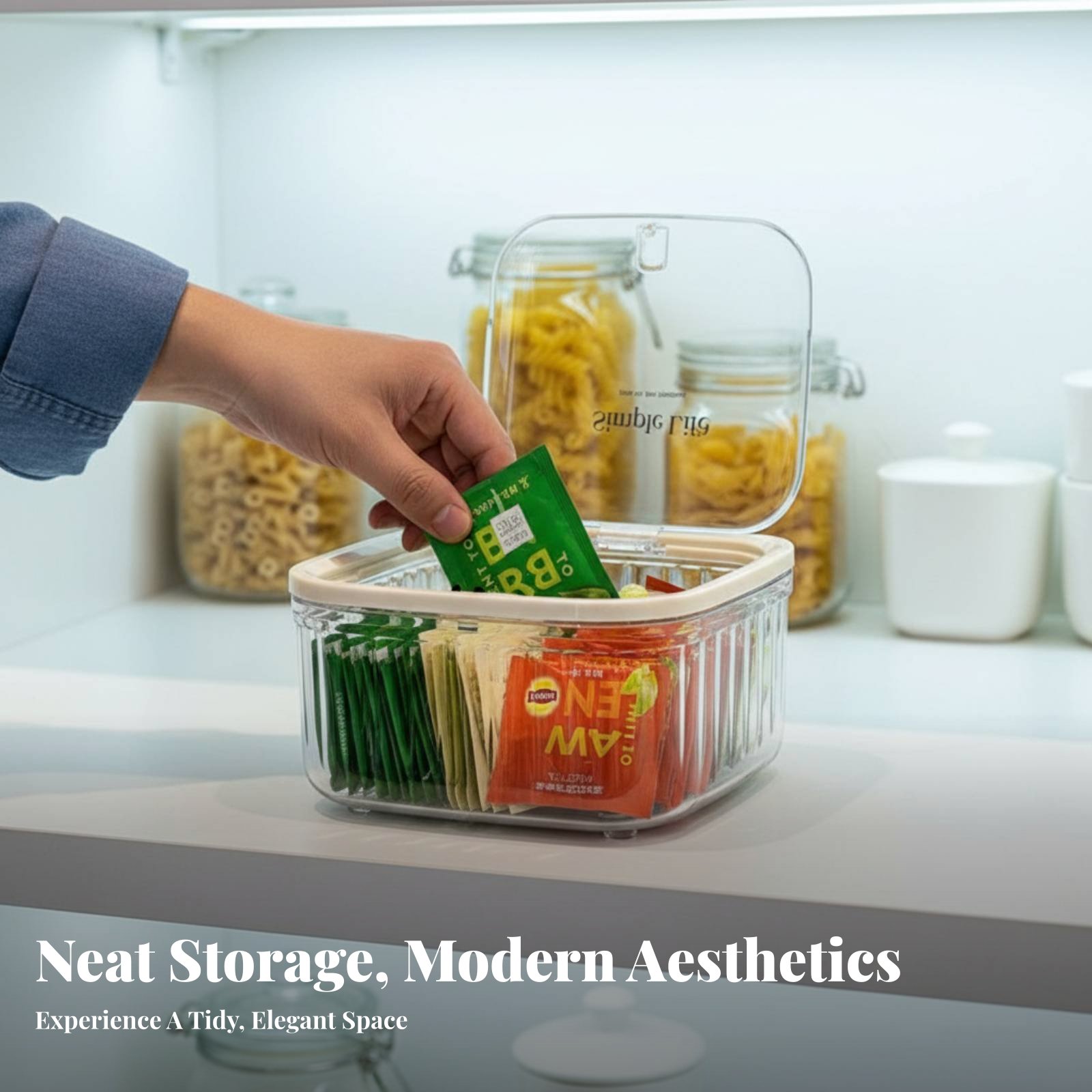 Plastic Tea Bag Storage Box La - Coffee Tea Organizer ulasan dan harga