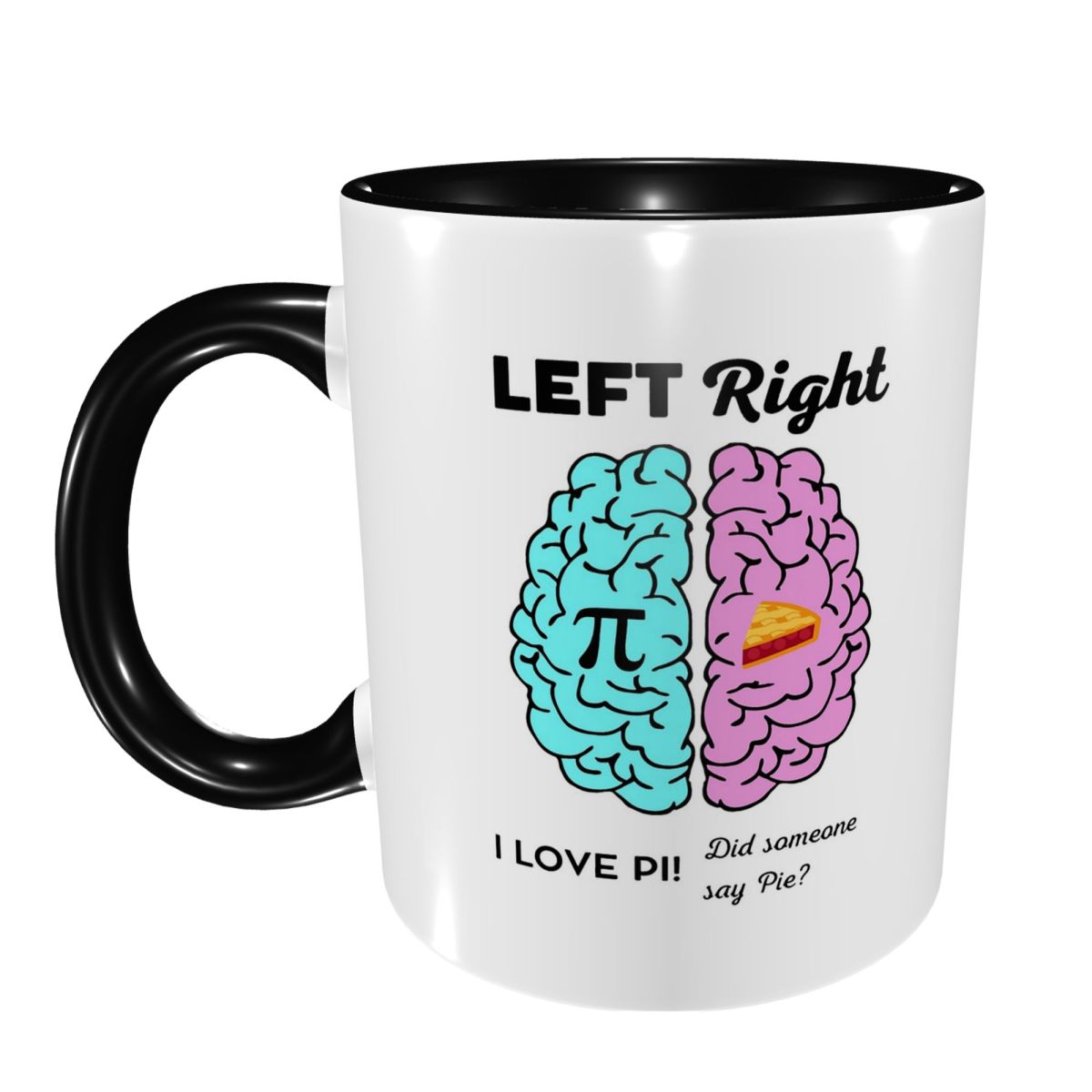 Left Right Brain Hemisphere Pi - Coffee Tea Joke ulasan dan harga