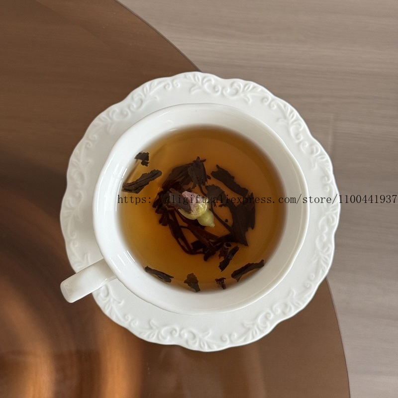 French Light Luxury Embossed F - Coffee Tea Mix ulasan dan harga